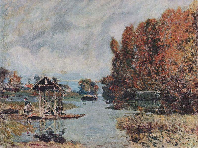 Wascherinnen von Bougival, Alfred Sisley